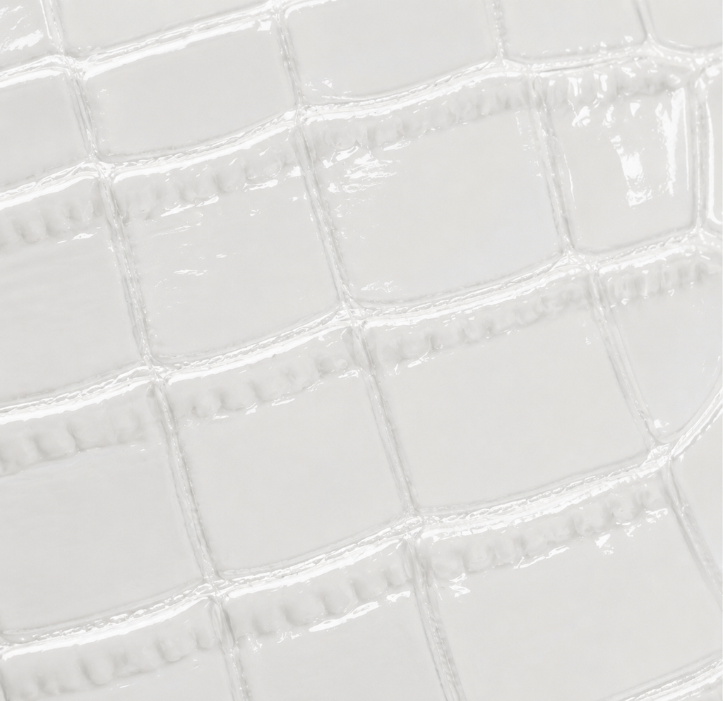 Gray Closet Croco Card Holder – White