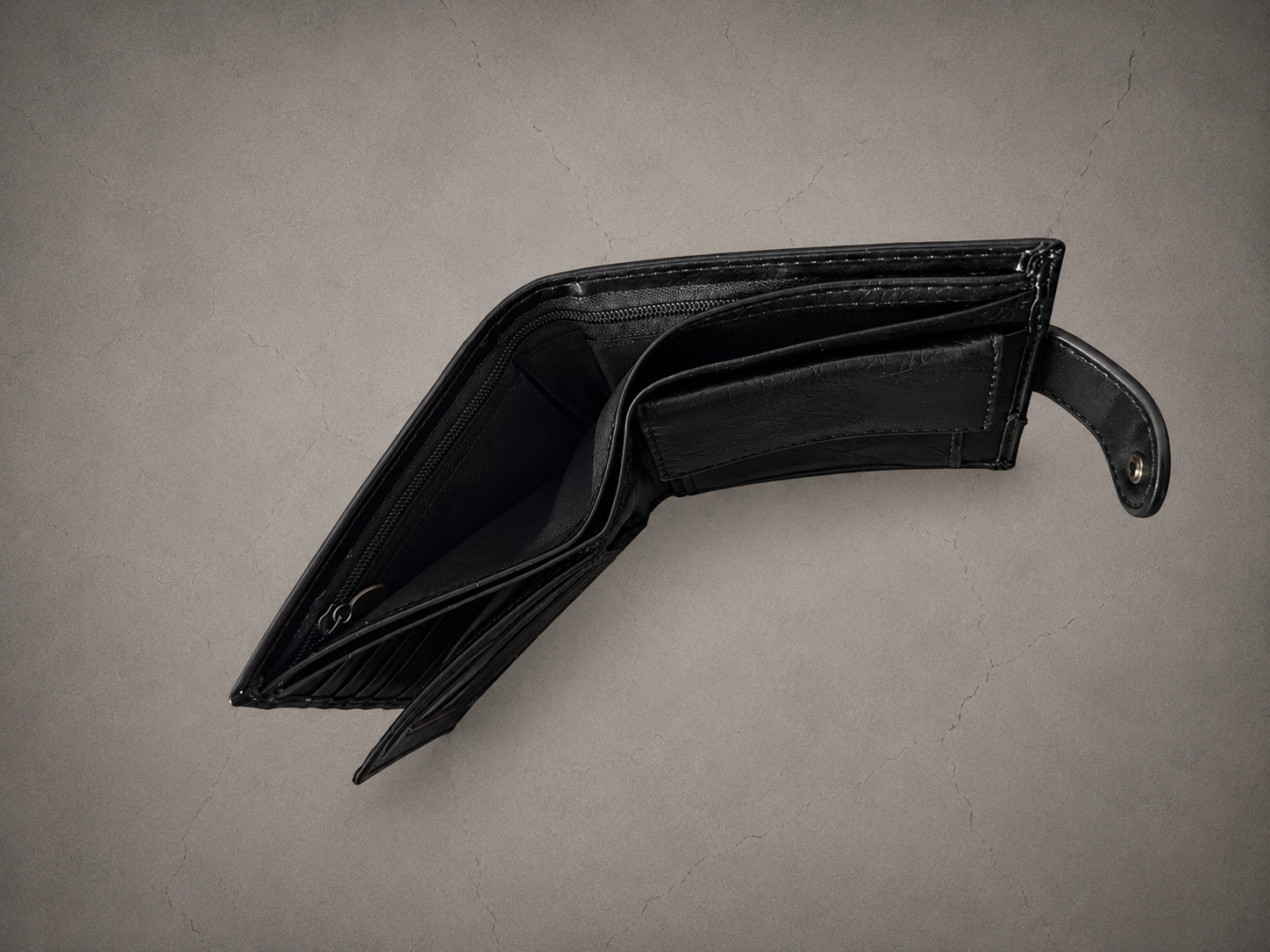 Gray Closet Cross Wallet -Black