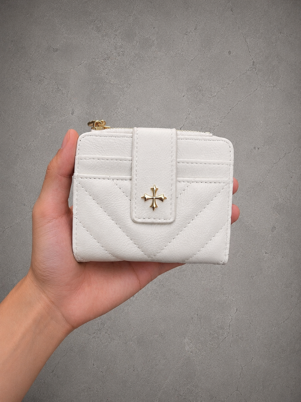 Gray Closet The Aurelia Wallet —Ivory